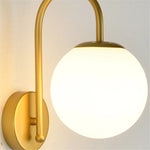 Glass Ball LED Wall Sconce for Bedroom Living Room, Nordic Style Wall Lighting Fixtures