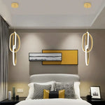 Gold Steel Pendant Light for Home Decor & Bar, Stylish LED Hanging Lamp