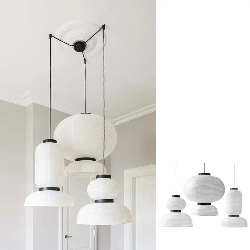 Rice Paper Pendant Chandelier for Living Room, Dining Room, Kitchen