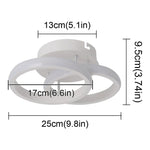 Spiral Acrylic LED Chandelier Ceiling Light by for Living Room Dining Hallway