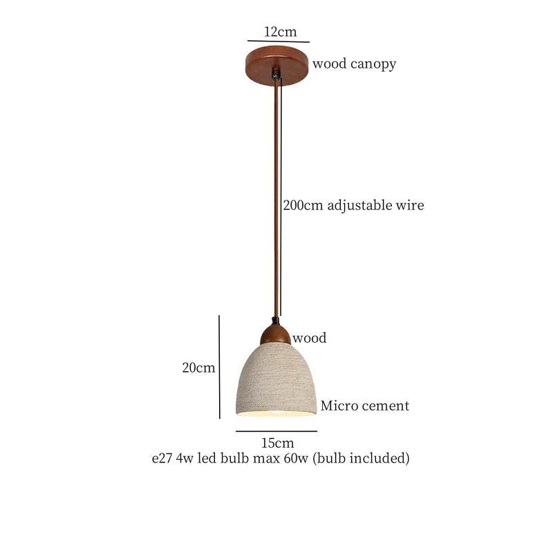 Afralia™ Cement LED Pendant Lights for Bedroom Living Room Kitchen House Decor