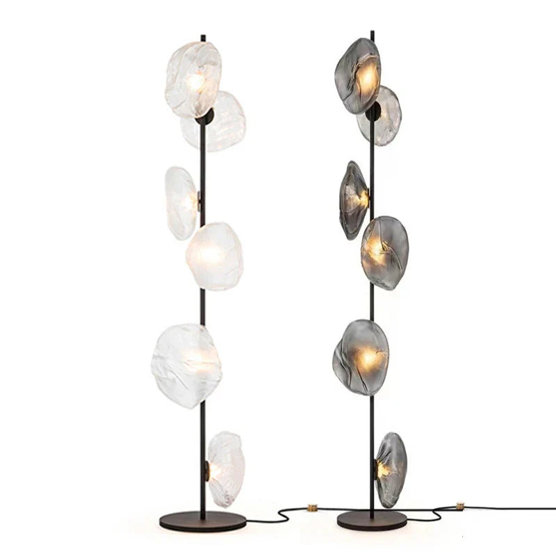 Nordic Glass Shade LED Floor Lamp for Minimalist Living Room & Bedroom