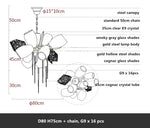 Afralia™ Gold Steel LED Pendant Lights with Cognac/Gray Glass Shades