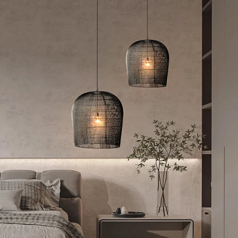 Rattan LED Pendant Lights for Dining Room, Bar, and Bedroom