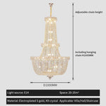 Crystal Luxe Chandelier for Villa Hotel Living Room - European Modern Style