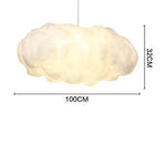 Cloud Cotton Pendant Light Chandelier for Living Dining Room