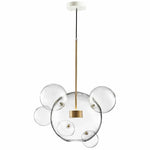 Modern Clear Glass Globe LED Pendant Light - Micky Copper Hanging Lamp