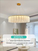 French Cream Wind Crystal Chandelier 2024 - Modern & Romantic Lighting for Living, Bedroom, Dining