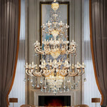 Crystal Candle Chandelier for Home Living Room Dining Bedroom