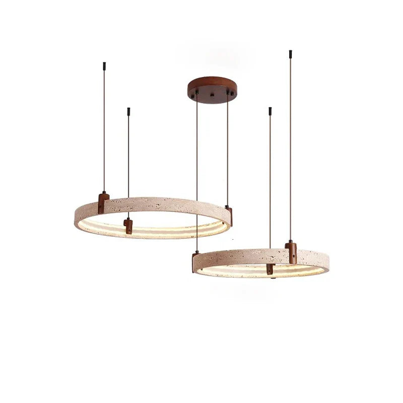 Stone Ring LED Chandelier Pendant Light for Living Room