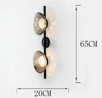LED Glass Wall Sconce for Living Room Background Lighting