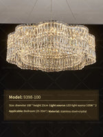 Crystal Luxe Chandelier for Modern Living Room, High-End Restaurant Light