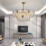 Retro Leaf Crystal Chandelier: Luxury Postmodern Living Room Lighting