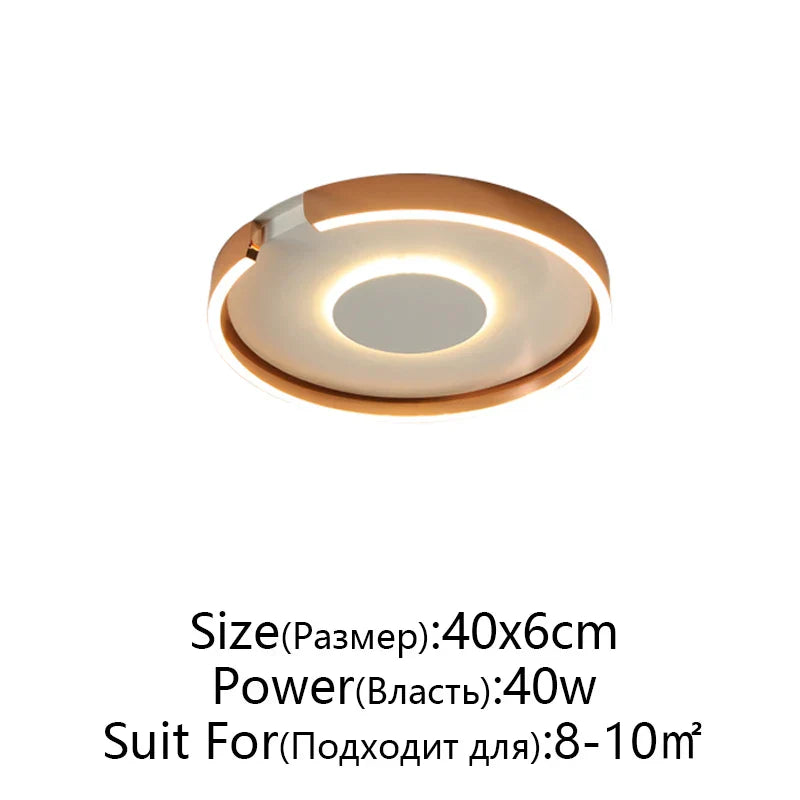 RoseGold LED Ceiling Light for Home Living Room Bedroom Dining Room