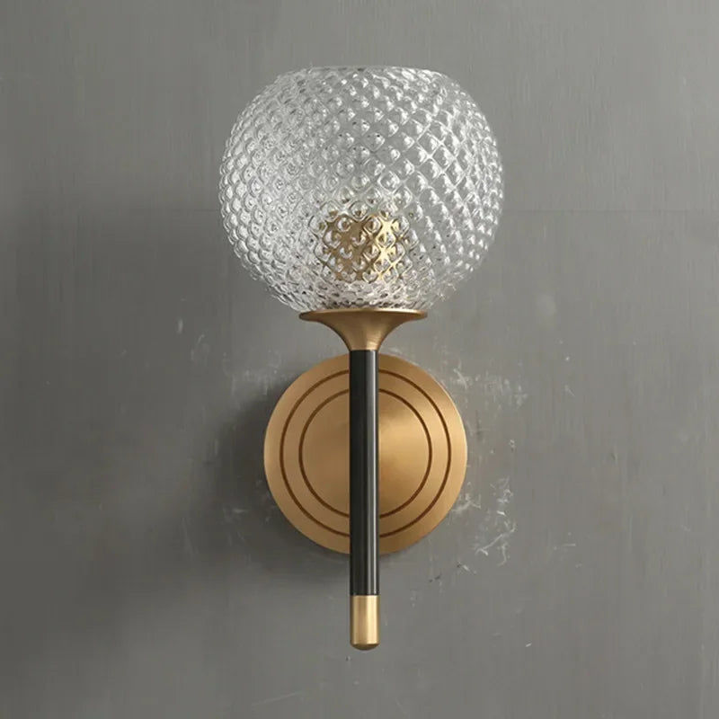 Copper Wooden Frame Wall Light with Hemp Rope - Creative Living Room Decor