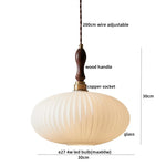 Clear Glass Pendant Lamp Japanese Style LED Hanging Lights