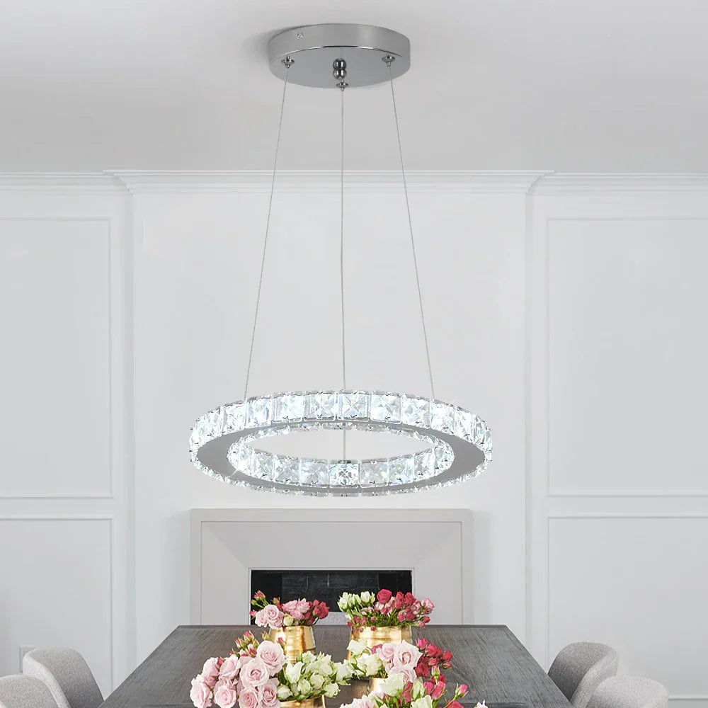 Crystal LED Pendant Chandelier for Home Décor - Modern Art Fixture