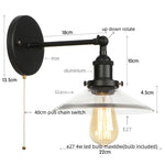 Vintage Industrial LED Wall Sconce with Clear Glass, Artistic Light Fixture