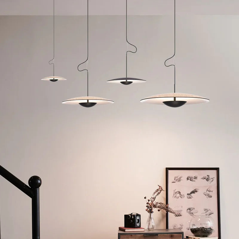 Modern LED Round Pendant Light for Kitchen Dining Bedroom Chandeliers
