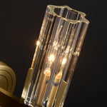 Modern Brass Wall Sconces Glass Wall Lighting for Living Room and Bedroom