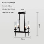 Gold Metal Glass LED Pendant Lights Chain Hanging Lamp