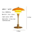 Nordic PH3 Glass LED Table Lamp - Modern Bedroom Study Decoration