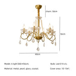 Crystal LED Chandelier Living Room Luxury Lighting E14 Pendant Lamparas