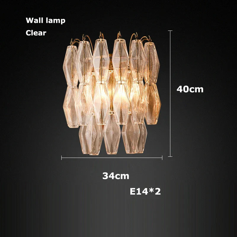 Glass Art LED Chandelier for Living Room