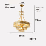 Crystal Water Drop Chandelier for Kitchen Dining Room