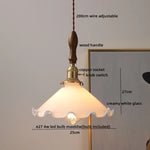 Wood Copper LED Pendant Light - Nordic Hanging Lamp for Bedroom Dining Hallway