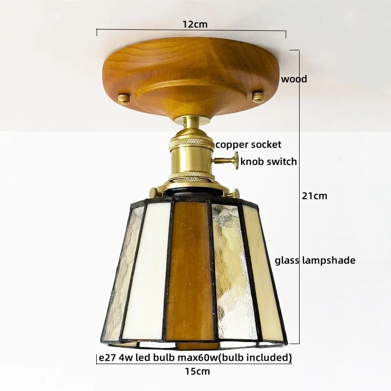 Colorful Glass LED Ceiling Lamp Modern Style Light Fixture