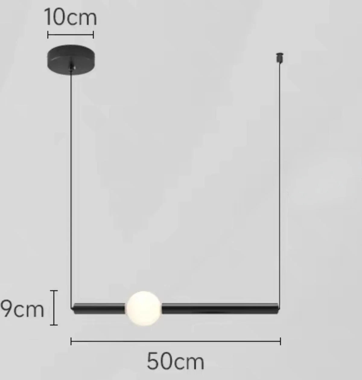 Glass Rod Pendant Light - Modern Long Hanging Lamp for Living Room, Bedroom & Shop