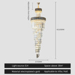 Crystal Chandelier: Elegant Villa Living Room Lighting