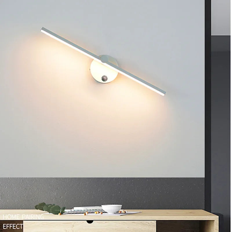 Linear LED Wall Lamp with Switch, 300° Rotation, 41CM, Nordic Minimalist Design