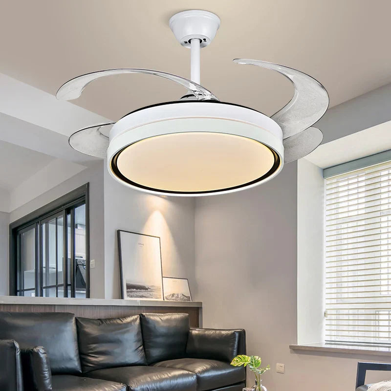 Modern LED Ceiling Fan with Remote Control for Living Room, Bedroom, Dining Room