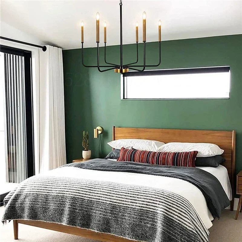 Modern Retro Chandelier Pendent Lamp LED Living Room Lighting Fixtures