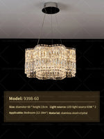 Crystal Luxe Chandelier for Modern Living Room, High-End Restaurant Light