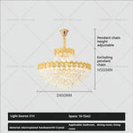 Luxury Crystal Chandelier: Elegant Lighting Solution for Living Room, Lobby, and Restaurant