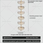 Crystal Duplex Chandelier: New Light Luxury Post-Modern Hall Lighting for High Living Room