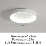 LED Ceiling Lights: White Grey Modern Design, Dimmable for Living Room Bedroom Dining