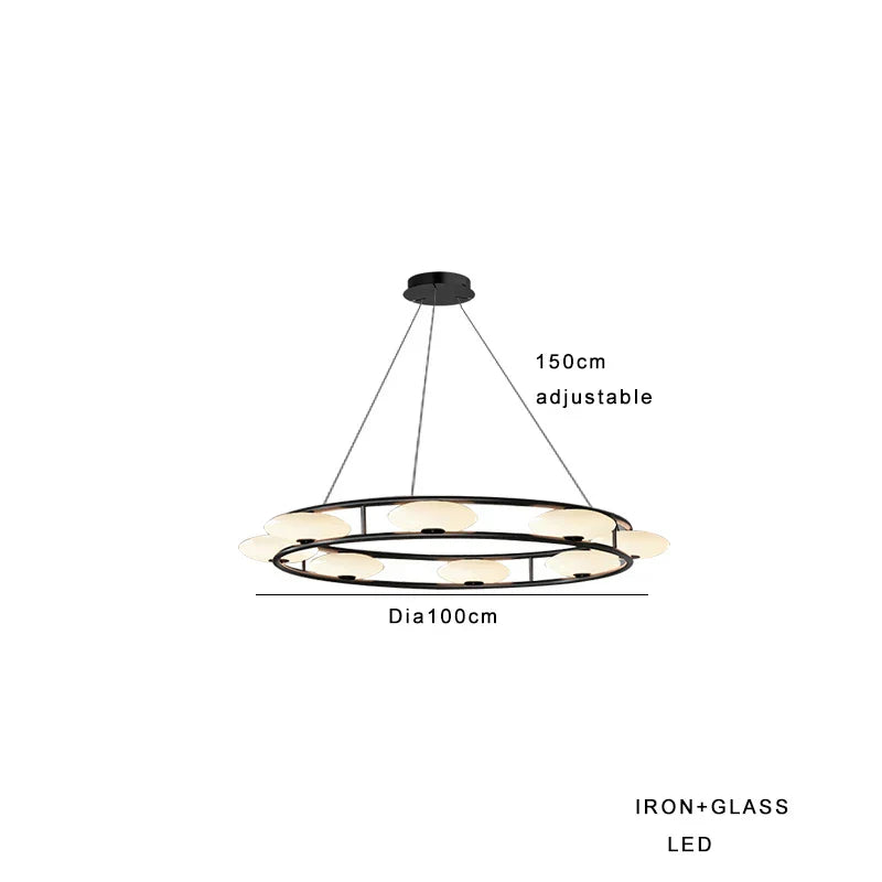 Luxury Aluminum Glass Pendant Light 2025 for Dining Room & Bar Decor.