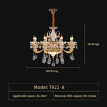 Elegant Crystal Chandelier for Living Room, Dining Room, and Bedroom