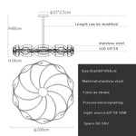 Modern Metal Ceiling Chandelier: Minimalist Design, Retro Style, LED Lights for Living Room