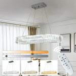 Crystal Oval Design LED Chandelier: Modern Large Pendant Light for Living Room & Bedroom