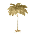 Elegant Feather Floor Lamp with Adjustable Bulbs for Stylish Home Decor