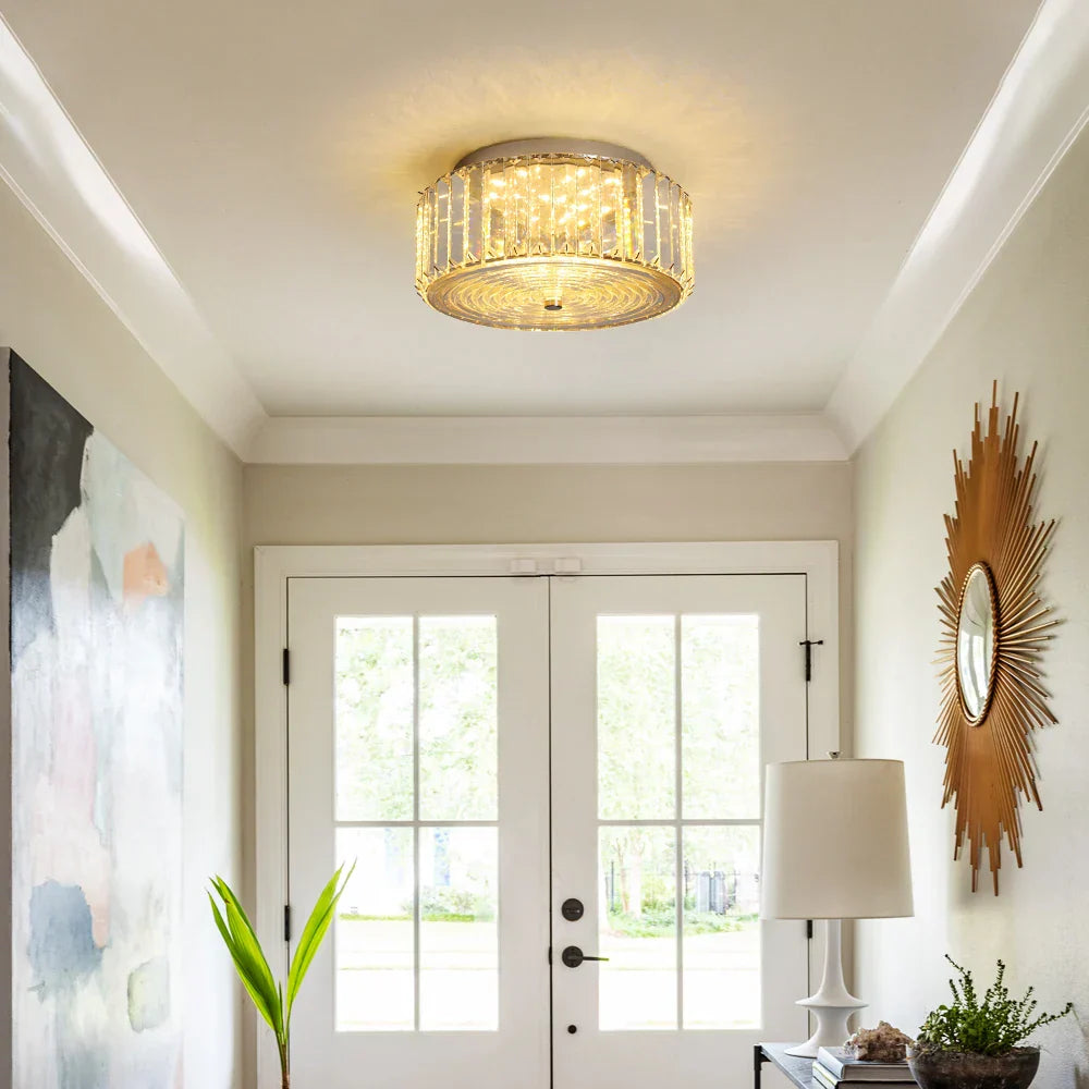 Crystal LED Ceiling Chandelier Light Circle Design Indoor Lighting
