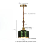 Green Wave Glass Pendant Lamp: Modern Minimalism for Living Room, Bedroom, Cafe