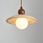 Yellow Travertine Glass LED Pendant Lights for Dining and Living Room