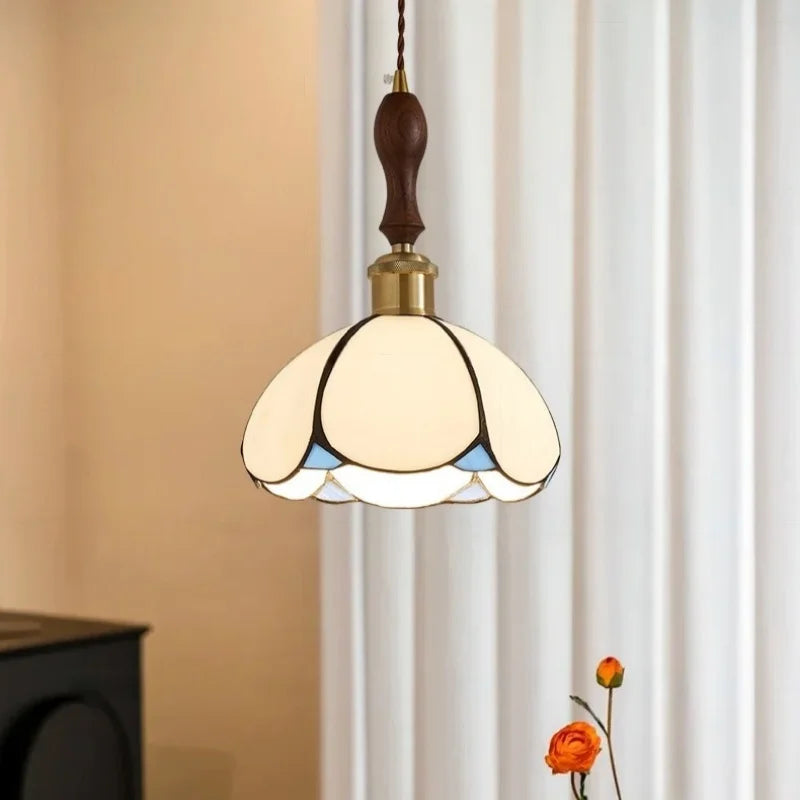 Glass LED Tiffany Style Pendant Light for Home Decor