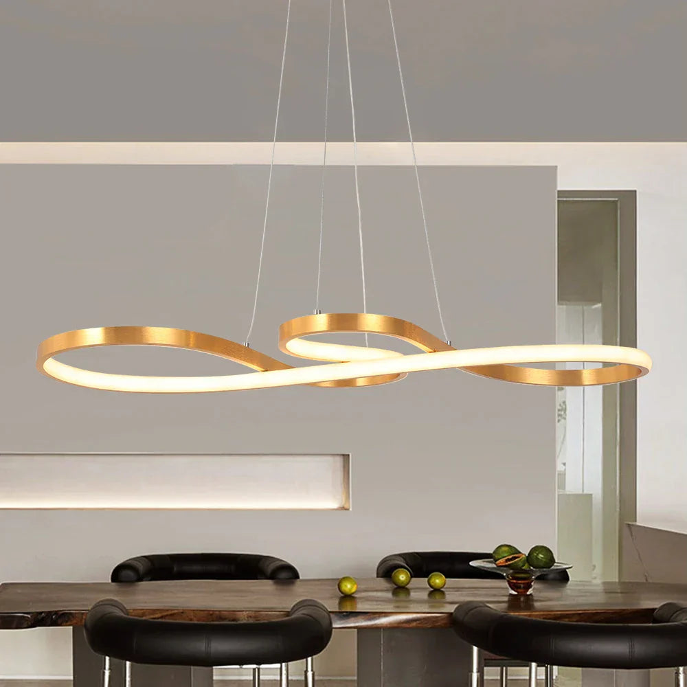Acrylic Chandelier LED Ceiling Light Minimalist Design for Dining Room